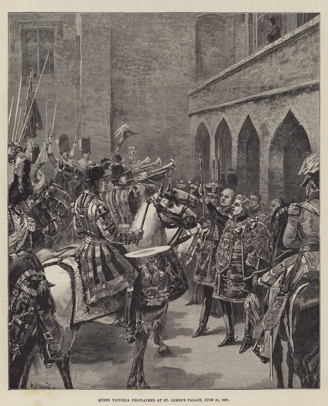 La Reina Victoria proclamada en el Palacio de St James, 21 de junio de 1837 de William Heysham Overend