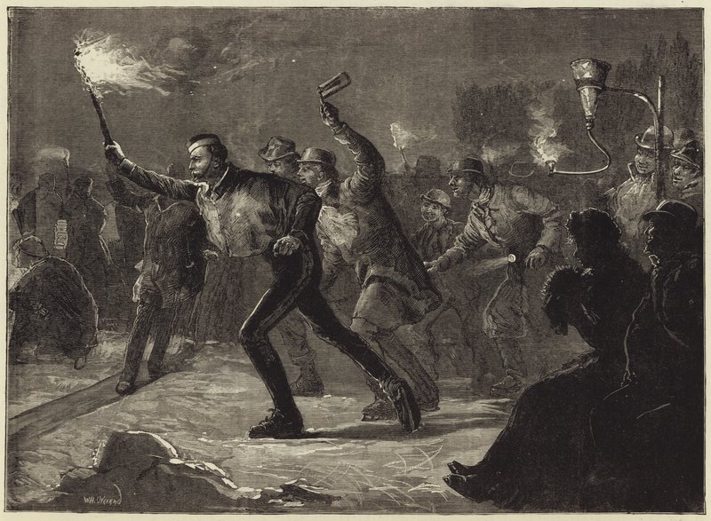Patinaje en el Serpentine a la luz de las antorchas de William Heysham Overend