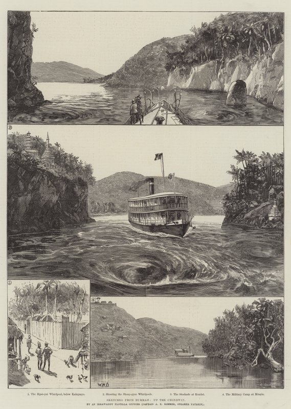 Bocetos de Birmania, por el Chindwin de William Heysham Overend