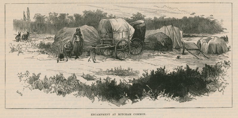 Bocetos de la vida gitana; Campamento en Mitcham Common de William Heysham Overend
