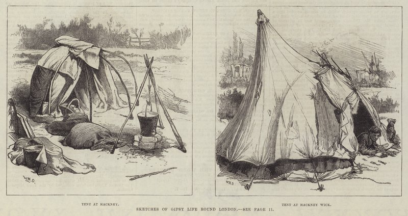 Bocetos de la vida gitana alrededor de Londres de William Heysham Overend