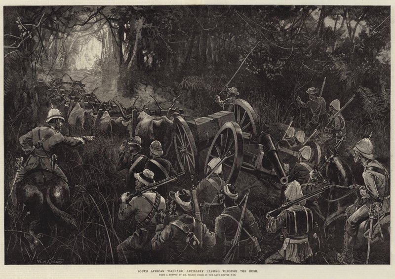 Guerra en Sudáfrica, Artillería pasando por el monte de William Heysham Overend