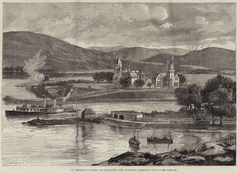 Colegio y Monasterio de San Benito, Fort Augustus, Canal de Caledonia de William Heysham Overend