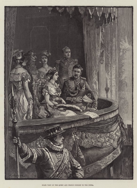 Visita de Estado de la Reina y el Príncipe Consorte a la Ópera de William Heysham Overend