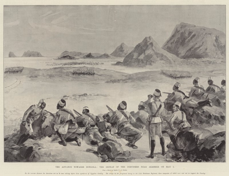 El avance hacia Dongola, la derrota de los derviches cerca de Akasheh el 1 de mayo de William Heysham Overend