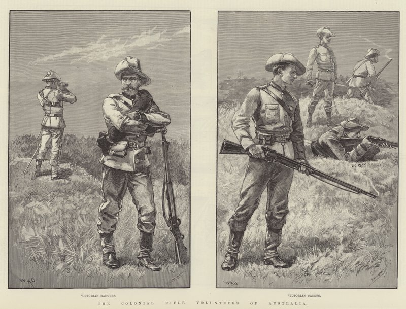 Los voluntarios de fusileros coloniales de Australia de William Heysham Overend