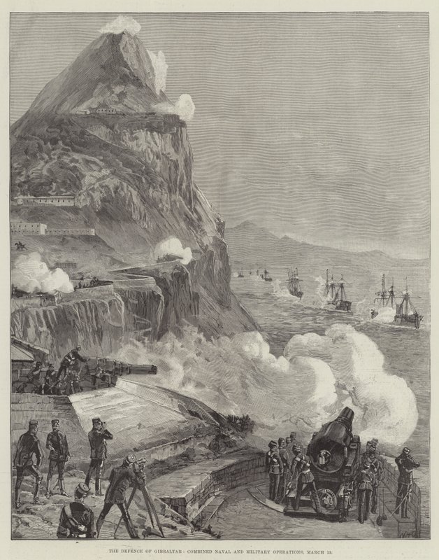 La defensa de Gibraltar, operaciones navales y militares combinadas, 13 de marzo de William Heysham Overend