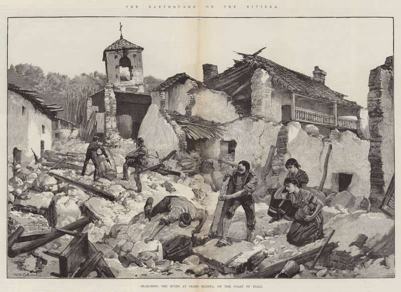 El terremoto en la Riviera de William Heysham Overend