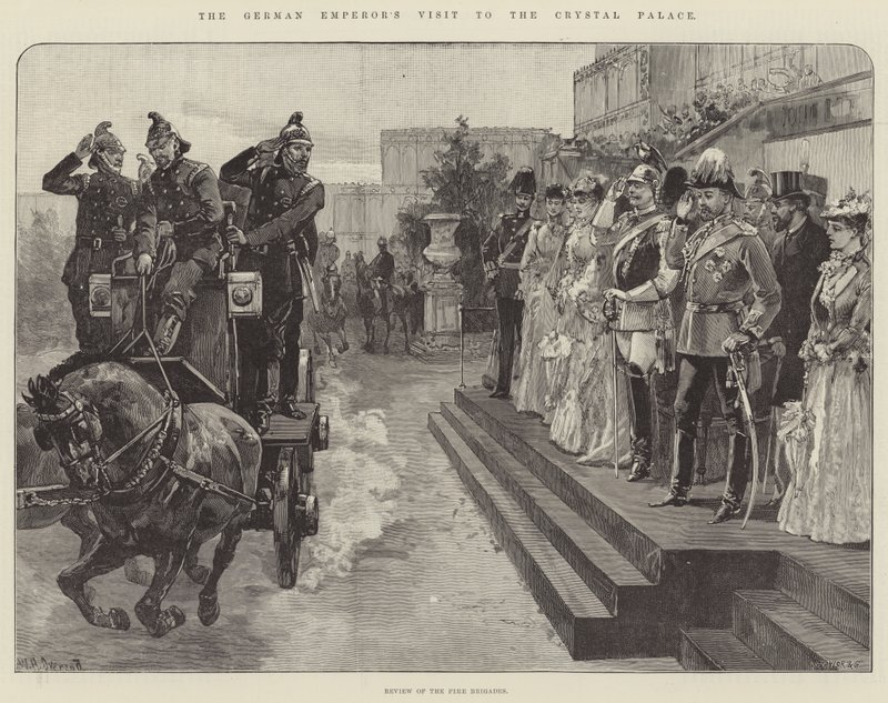 La visita del emperador alemán al Crystal Palace de William Heysham Overend