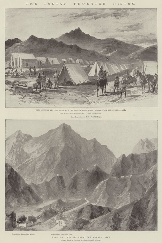 El levantamiento de la frontera india de William Heysham Overend