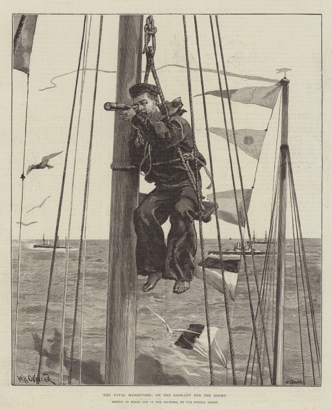 Las Maniobras Navales, en la Búsqueda del Enemigo de William Heysham Overend