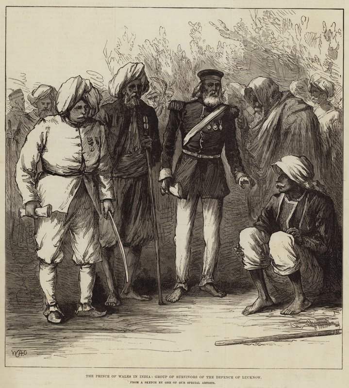 El Príncipe de Gales en India, Grupo de Supervivientes de la Defensa de Lucknow de William Heysham Overend