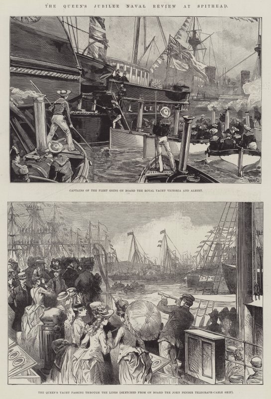 Revisión naval del jubileo de la Reina en Spithead de William Heysham Overend