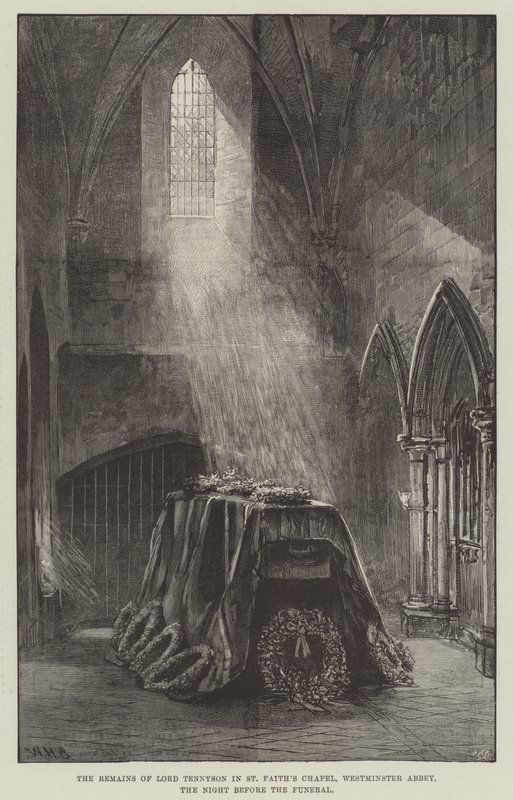 Los Restos de Lord Tennyson en la Capilla de St Faith, Abadía de Westminster, la Noche antes del Funeral de William Heysham Overend