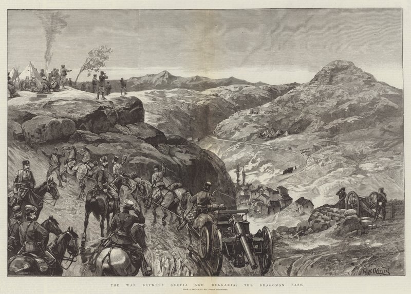 La Guerra entre Serbia y Bulgaria, el Paso Dragoman de William Heysham Overend