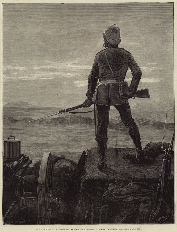 La guerra zulú, esperando de William Heysham Overend