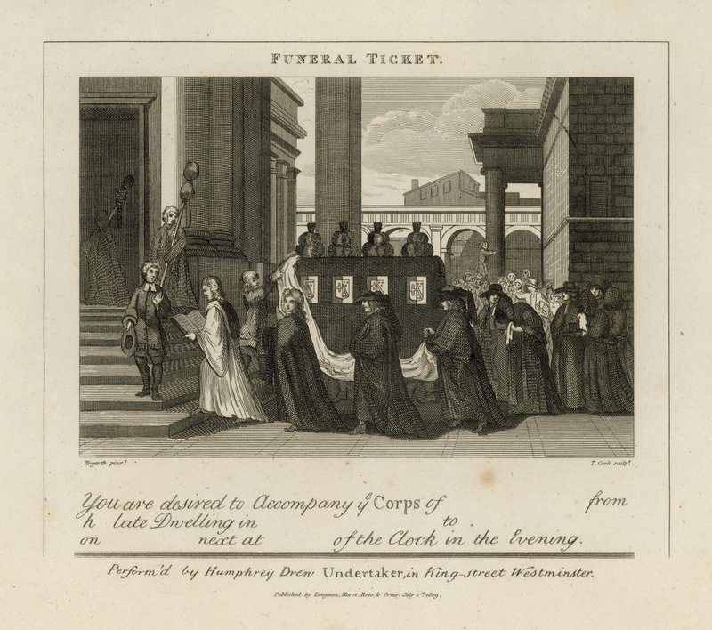 Boleto de funeral de William Hogarth