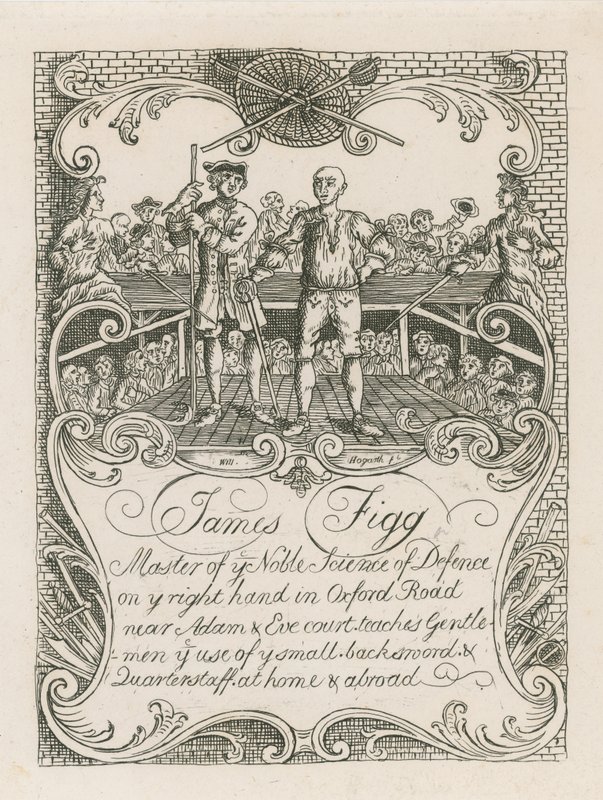 Tarjeta comercial de James Figg diseñada por Hogarth de William Hogarth