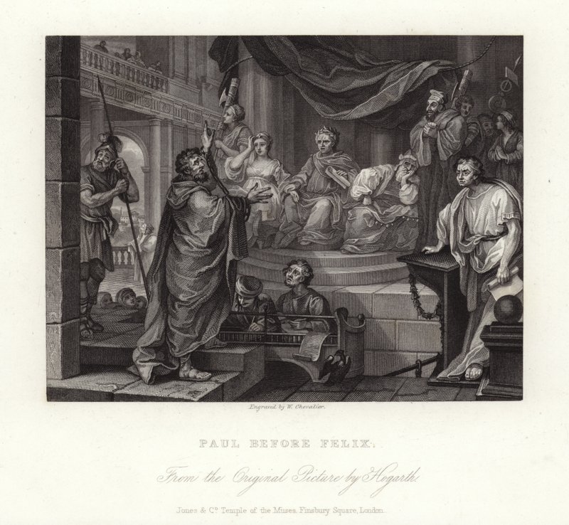 Pablo ante Félix de William Hogarth