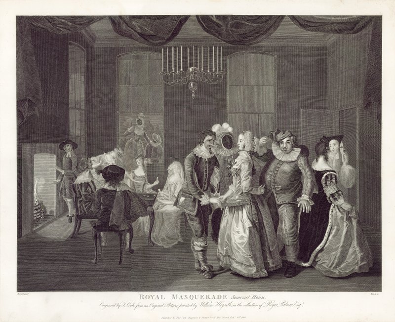 Mascarada Real, Somerset House de William Hogarth