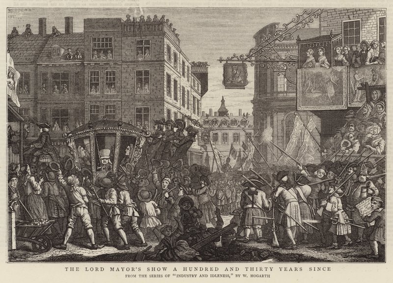 El desfile del alcalde de Londres hace ciento treinta años de William Hogarth