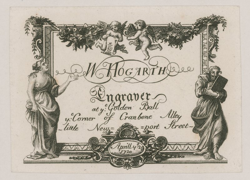 Tarjeta comercial para W Hogarth de William Hogarth
