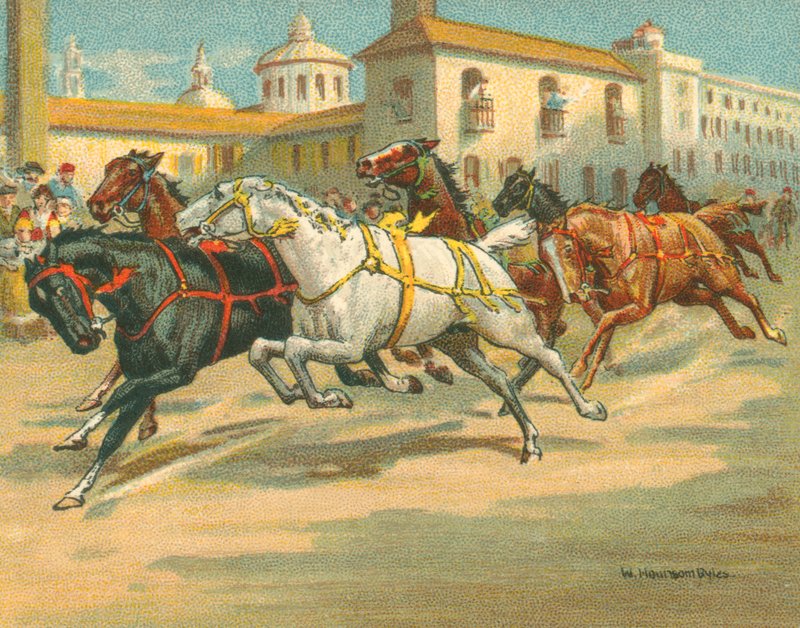 Carreras Históricas y Modernas, Carreras de Caballos sin Jinete en Italia de William Hounsom Byles
