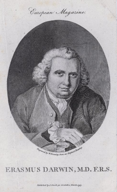 Erasmus Darwin, médico inglés, filósofo natural, poeta y defensor de la abolición del comercio de esclavos de William III (after) Bromley