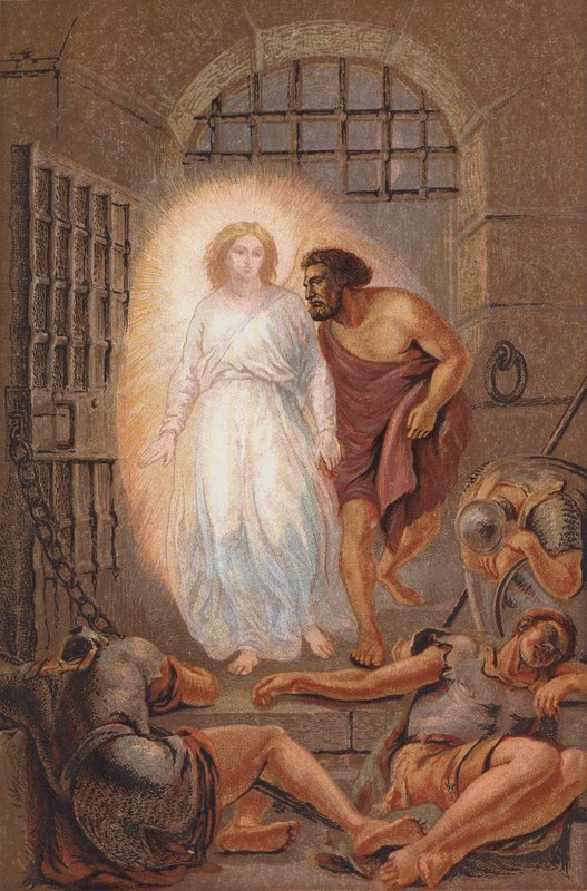 La liberación de San Pedro (grabado) de William II Hilton