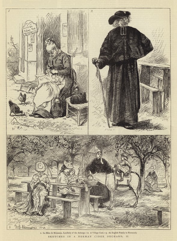 Bocetos en un huerto de sidra normando, II de William John Hennessy