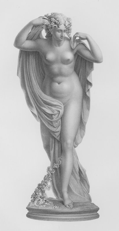 Eufrosina, grabado por W Roffe de la estatua de Sir R Westmacott, RA de William John Roffe