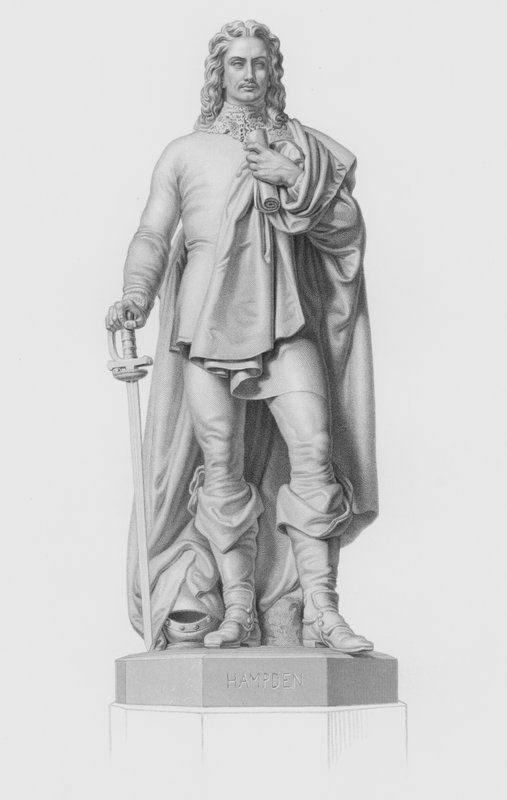 Hampden, grabado por W Roffe de la estatua de J H Foley, RA de William John Roffe