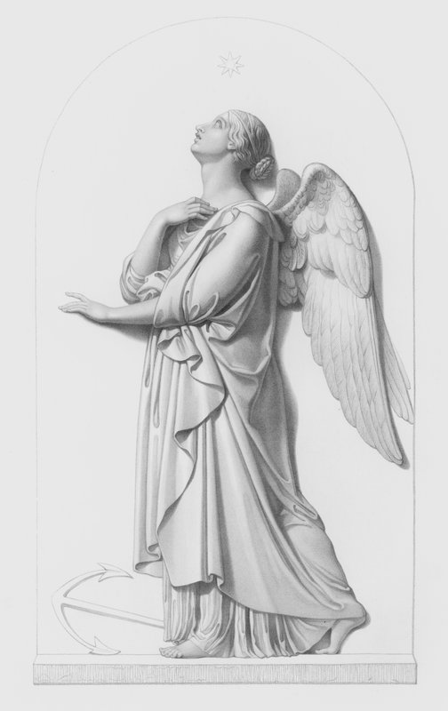 Esperanza, grabado por W Roffe del bajorrelieve de J Gibson, RA de William John Roffe