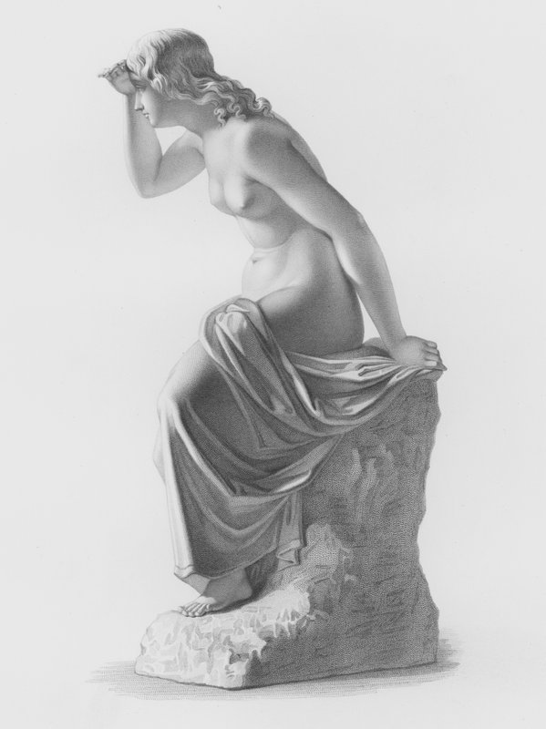 Luz del Sol, grabado por W Roffe de la estatua de J Durham de William John Roffe