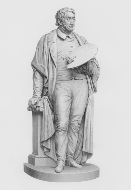 Turner, RA, grabado por W Roffe de la estatua de E Baily, RA (grabado) de William John Roffe