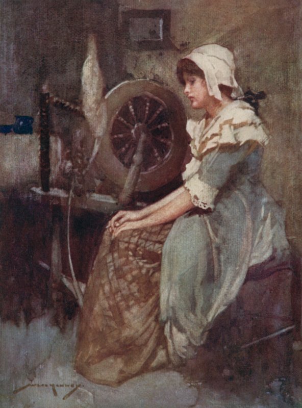 Ilustración para The Deserted Village de Oliver Goldsmith (litografía en color) de William Lee Hankey