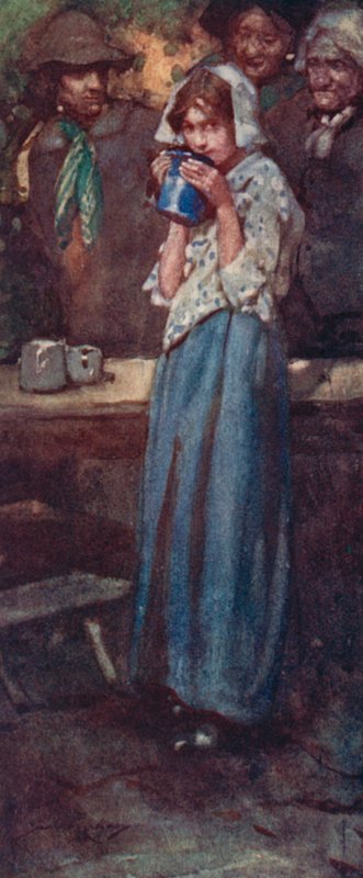 Ilustración para The Deserted Village de Oliver Goldsmith (litografía en color) de William Lee Hankey