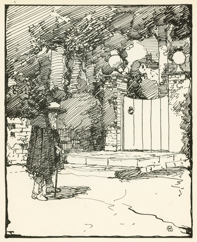Ilustración para The Deserted Village de Oliver Goldsmith (litografía en color) de William Lee Hankey
