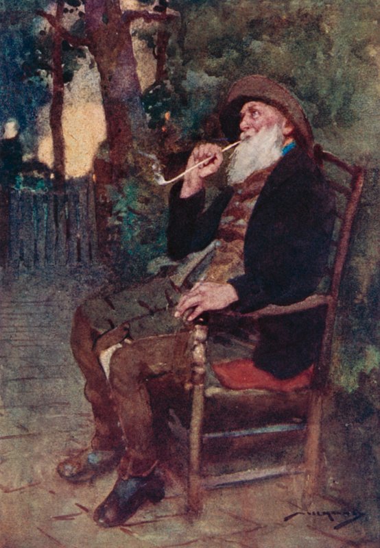 Ilustración para The Deserted Village de Oliver Goldsmith (litografía en color) de William Lee Hankey