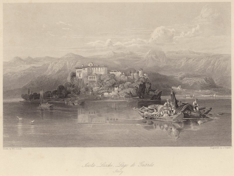 Isola Lecchi, Lago di Garda, Italia de William Leighton (after) Leitch