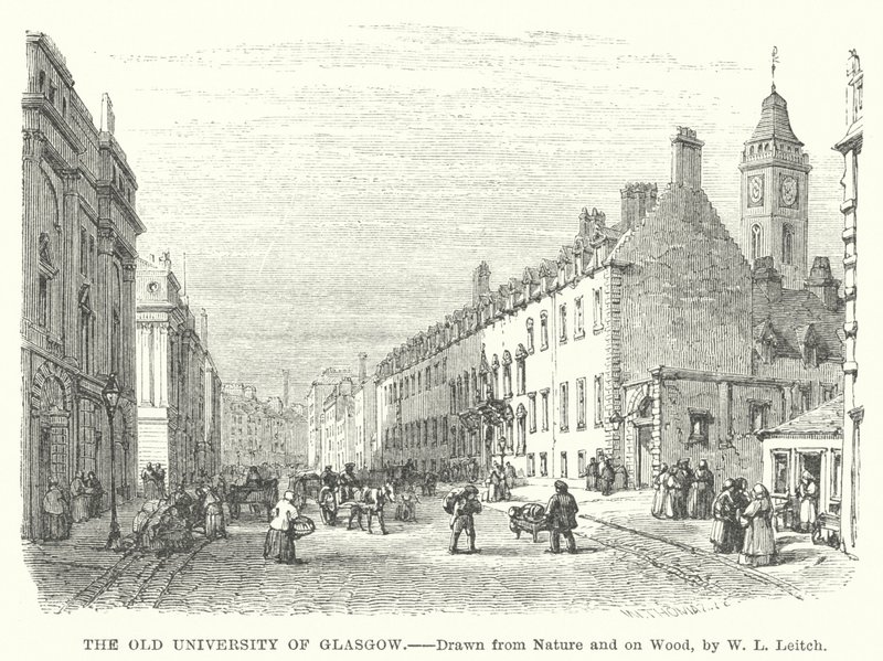 La Antigua Universidad de Glasgow (grabado) de William Leighton (after) Leitch
