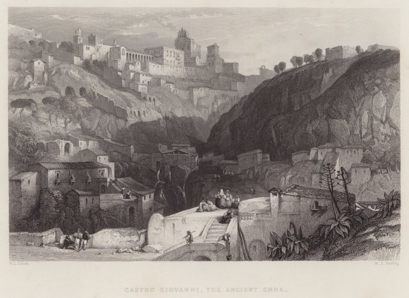 Castro Giovanni, la Antigua Enna de William Leighton Leitch