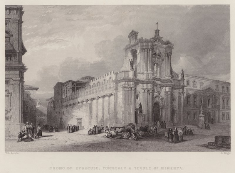 Duomo de Siracusa, anteriormente un Templo de Minerva de William Leighton Leitch