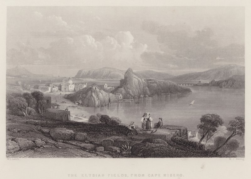 Los Campos Elíseos, desde el Cabo Miseno, Italia de William Leighton Leitch