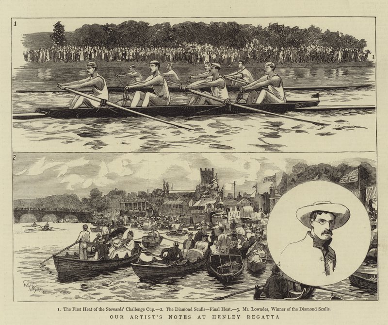 Notas de nuestro artista en la regata de Henley de William Lionel Wyllie