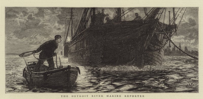 El reportero marino del río Detroit de William Lionel Wyllie