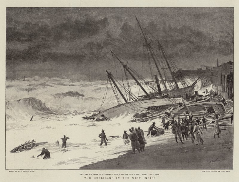 El Huracán en las Indias Occidentales de William Lionel Wyllie