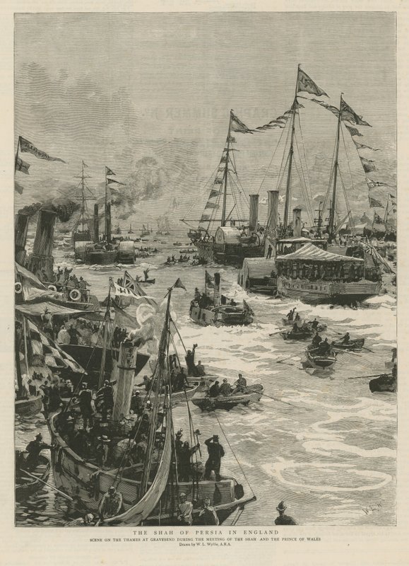 El Shah de Persia en Inglaterra (grabado) de William Lionel Wyllie