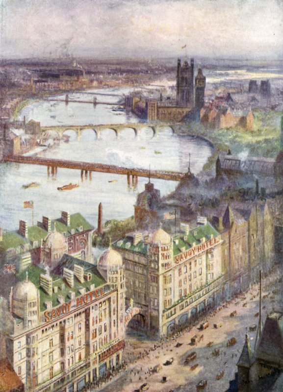 Vista desde el Hotel Savoy, mirando al Oeste de William Lionel Wyllie