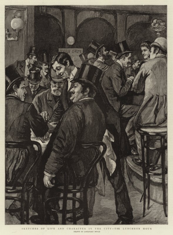 Bocetos de Vida y Carácter en la Ciudad, la Hora del Almuerzo de William Lockhart Bogle
